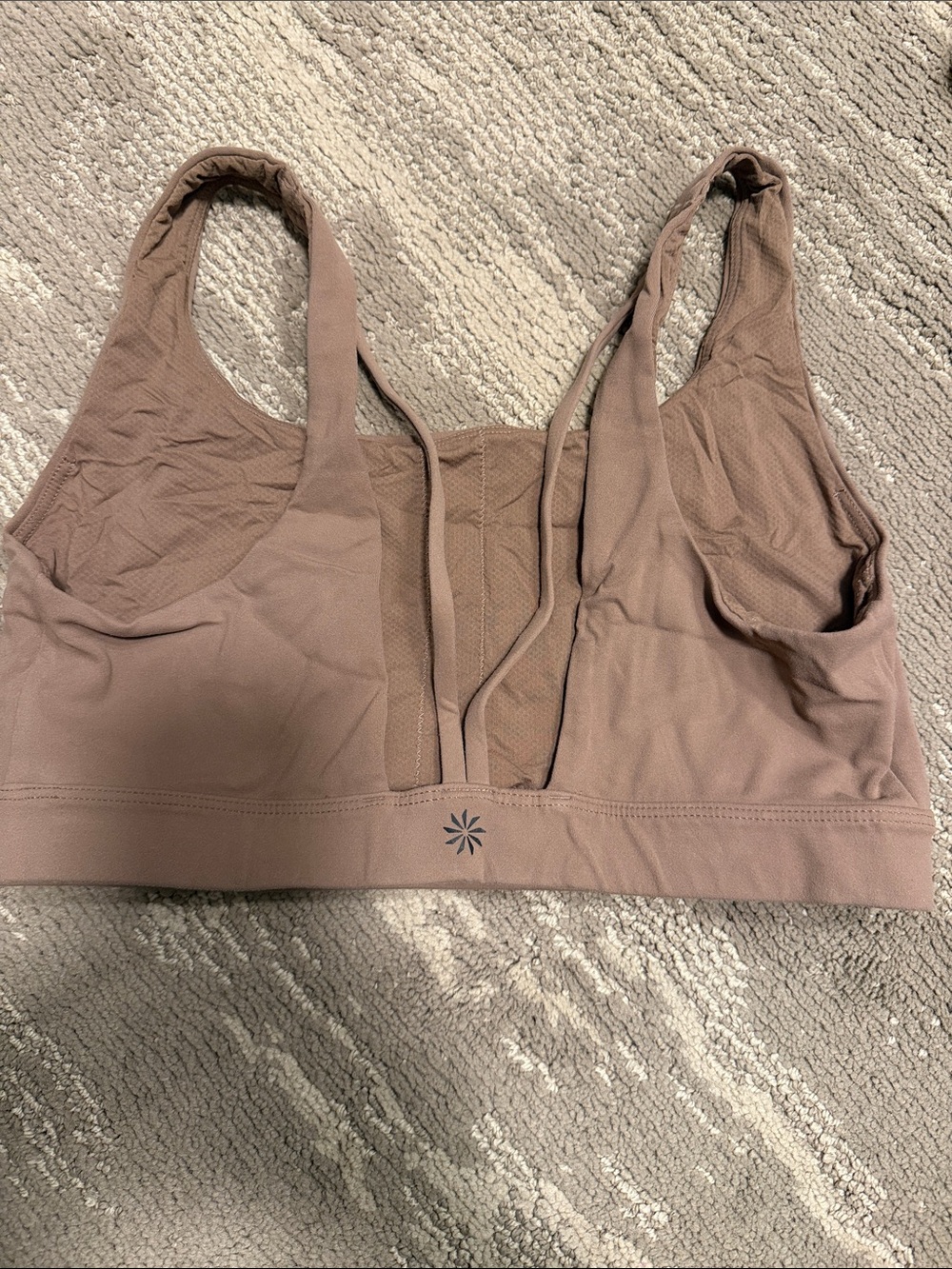 Athleta Wireless V-Neck Bralette in Dusty Taupe